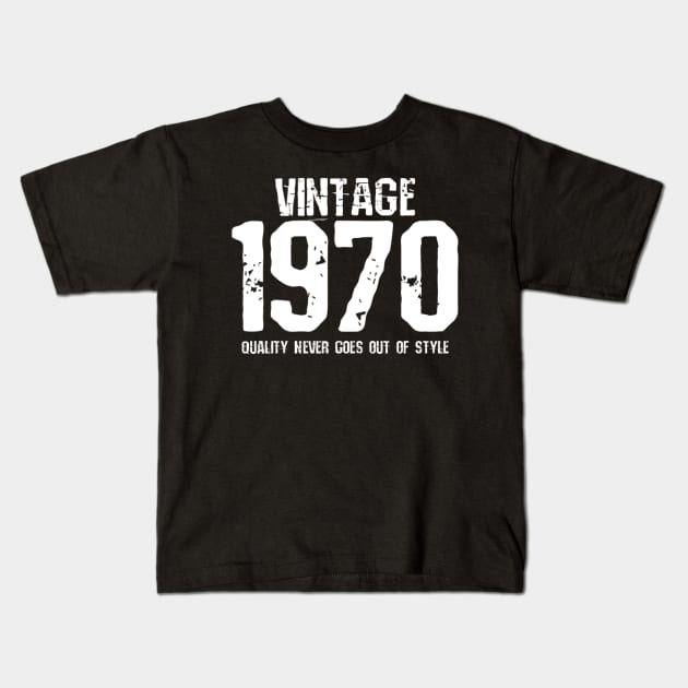 Vintage 1970 Kids T-Shirt by Bernesemountaindogstuff